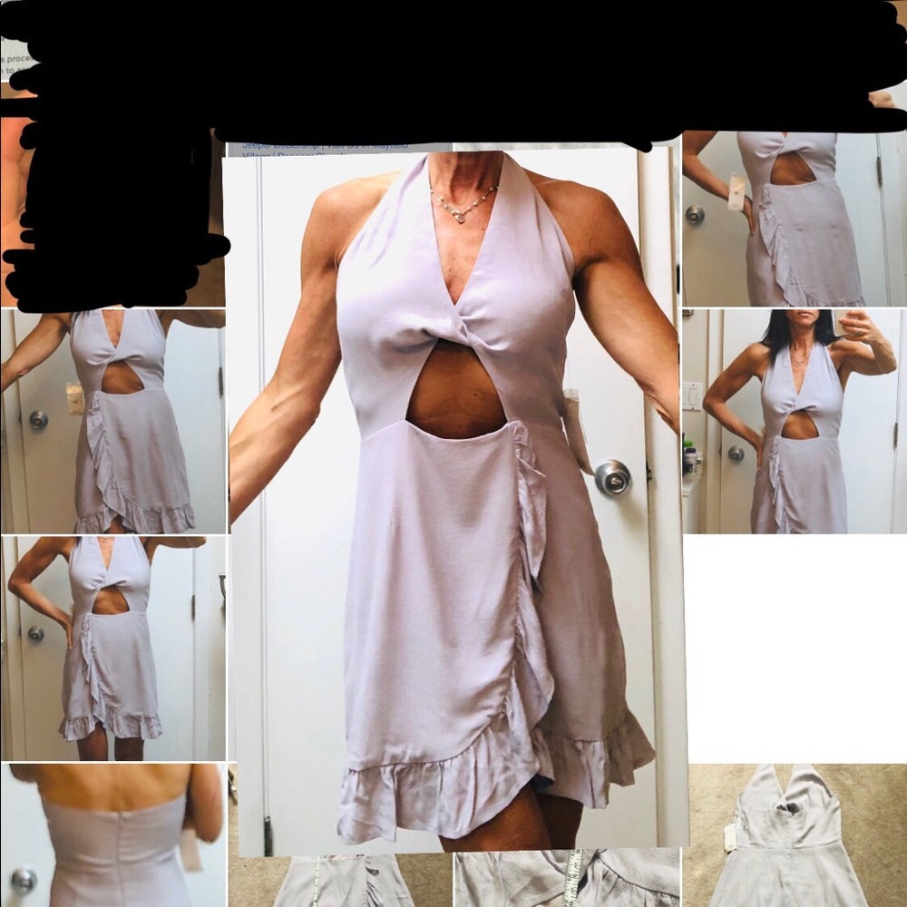 Tobi Halter Dress w/ Peekaboo Front